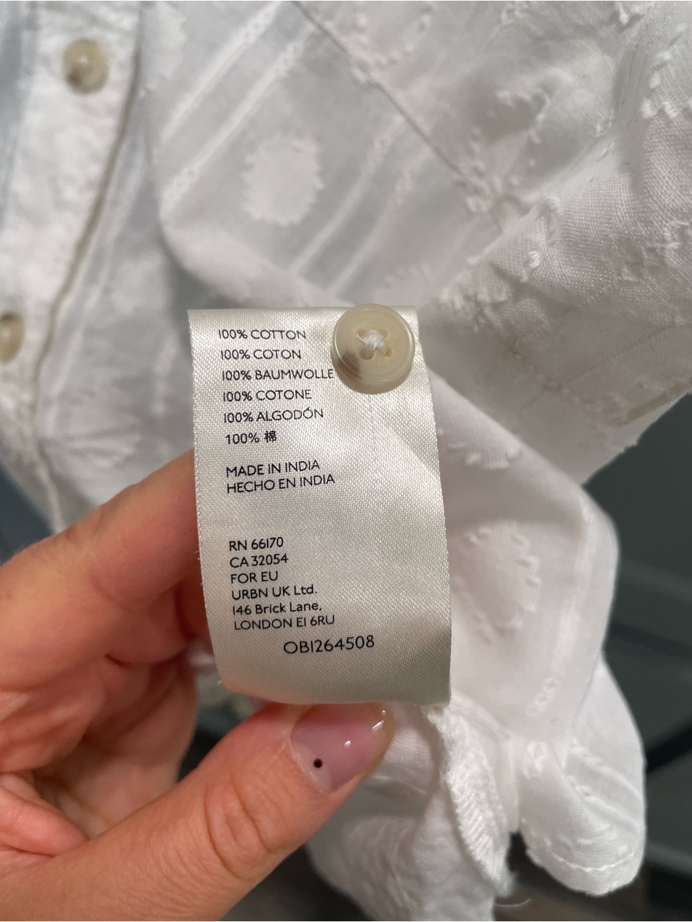 Anthropologie White Button-Down Tie-Hem Blouse - Picture 3 of 8